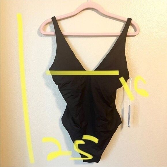 NWT Everlane The V-Neck Onepiece Swimsuit Black Small - Picture 12 of 12